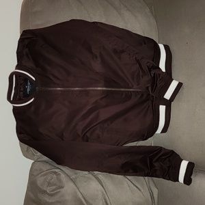 AMERICAN EAGLE OUTFITTERS Women's Bomber Jacket in Burgundy - Size XS